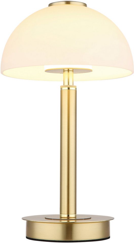 GLOBO LIGHTING Tischleuchte ULDIN, LED fest integriert, Warmweiß, Tischleuchte, Glas opal, Touchdimmer, LED 7W – Bild 5 von 5