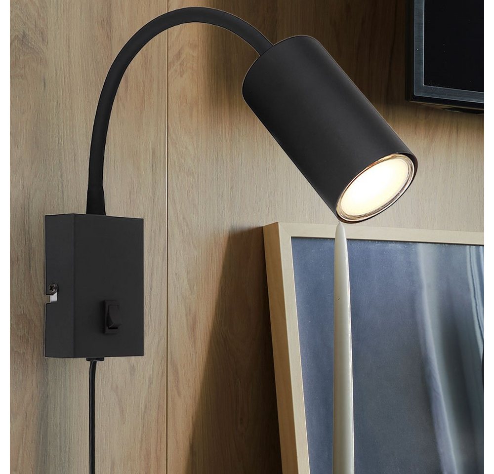 GLOBO LIGHTING Wandleuchte, Leuchtmittel nicht inklusive, Wandleuchte Schlafzimmerlampe Schreibtischleuchte mit – Bild 2 von 5