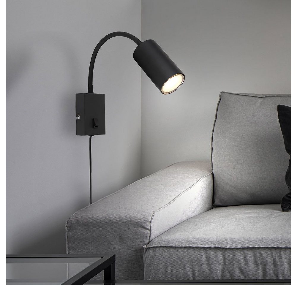 GLOBO LIGHTING Wandleuchte, Leuchtmittel nicht inklusive, Wandleuchte Schlafzimmerlampe Schreibtischleuchte mit – Bild 3 von 5