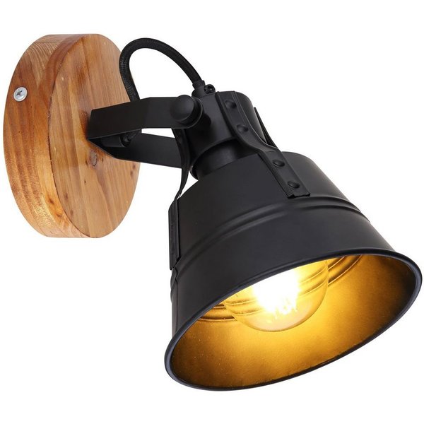 GLOBO LIGHTING Wandleuchte, Leuchtmittel nicht inklusive, Industrie Wand Spot verstellbar Wohn Ess Zimmer Beleuchtung Strahler