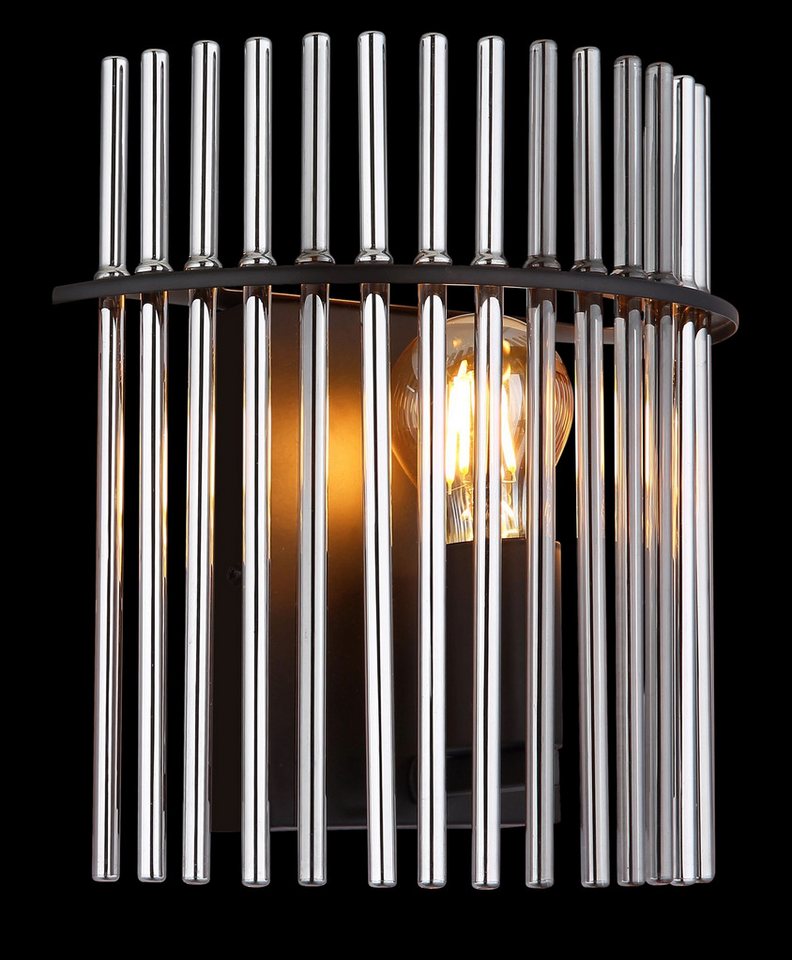 GLOBO LIGHTING Wandleuchte GORLEY, ohne Leuchtmittel, Design Glasstäbe, Wandlampe, Wohnzimmer, Esszimmer, Schlafzimmer – Bild 5 von 5