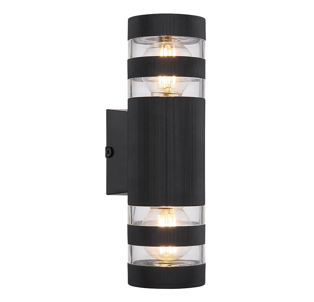 GLOBO LIGHTING Wandleuchte, Leuchtmittel nicht inklusive, Wandlampe Wandleuchte schwarz 2 flammig Wohnzimmerlampe 2er Set – Bild 4 von 5