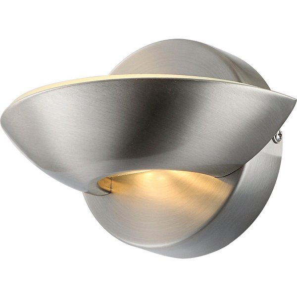 GLOBO LIGHTING Wandleuchte SAMMY, LED fest integriert, Warmweiß, Wandleuchte Nickel, Glas, Licht auf-/abwärts, LED 3+4W