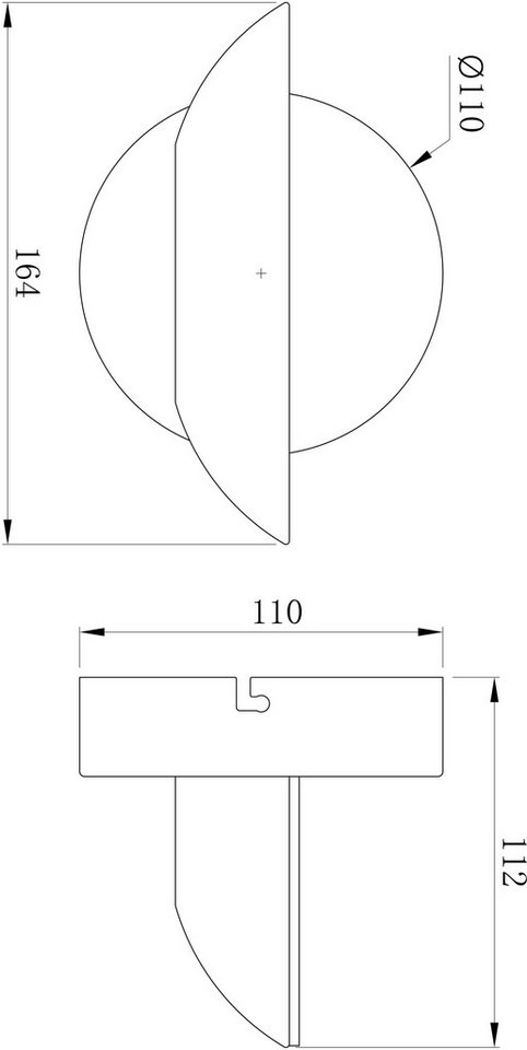 GLOBO LIGHTING Wandleuchte SAMMY, LED fest integriert, Warmweiß, Wandleuchte Nickel, Glas, Licht auf-/abwärts, LED 3+4W – Bild 5 von 5