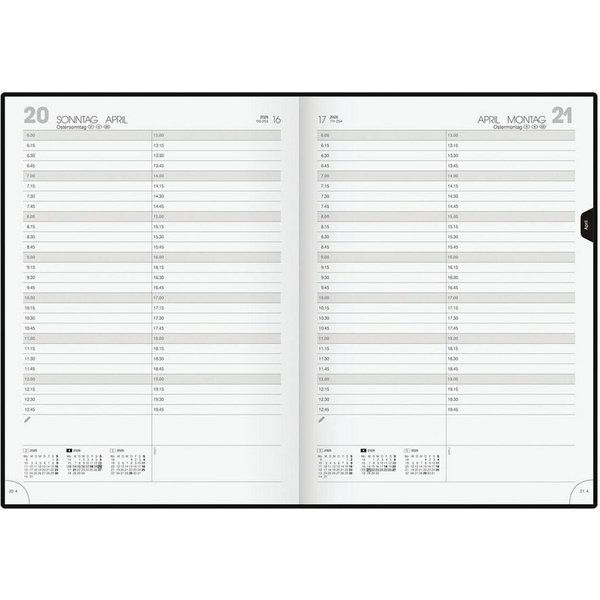 GLOCKEN Buchkalender, für 2027, 1 Seite = 1 Tag (Sa/So = 1 Seite)
