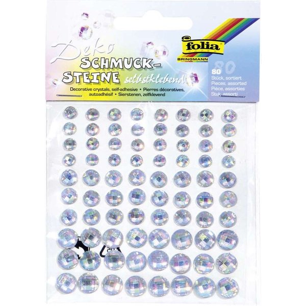 Glorex Dekoband Schmucksteine sparkeling clear, 80 Stück