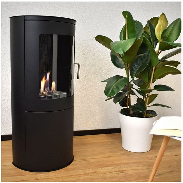 GLOW FIRE Echtfeuer-Dekokamin Ethanolkamin Stavanger Bioethanol Kamin, Sicherheitsbrenner,2 KW Heizleistung,4h Brenndauer