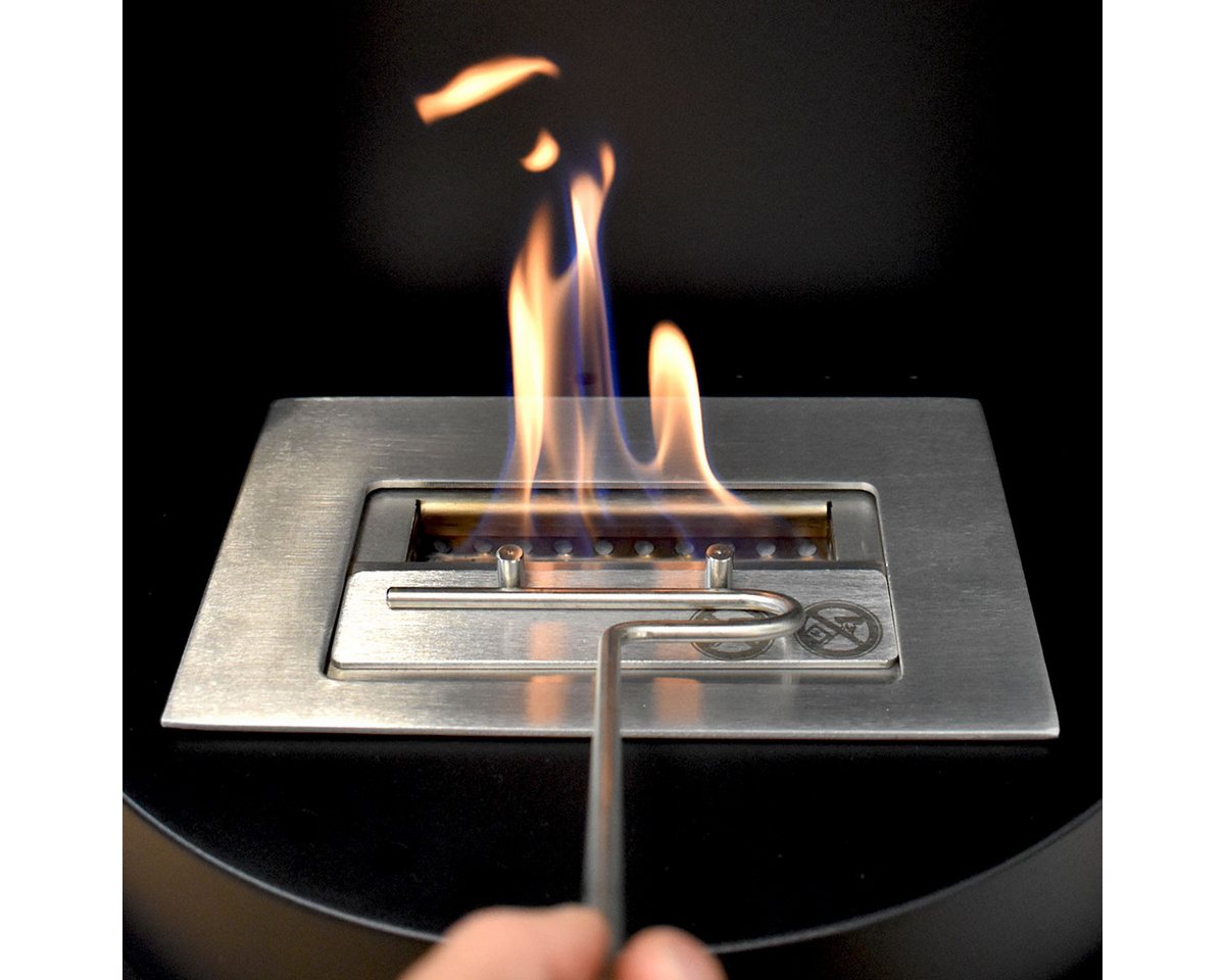 GLOW FIRE Echtfeuer-Dekokamin Ethanolkamin Stavanger Bioethanol Kamin, Sicherheitsbrenner,2 KW Heizleistung,4h Brenndauer – Bild 4 von 5