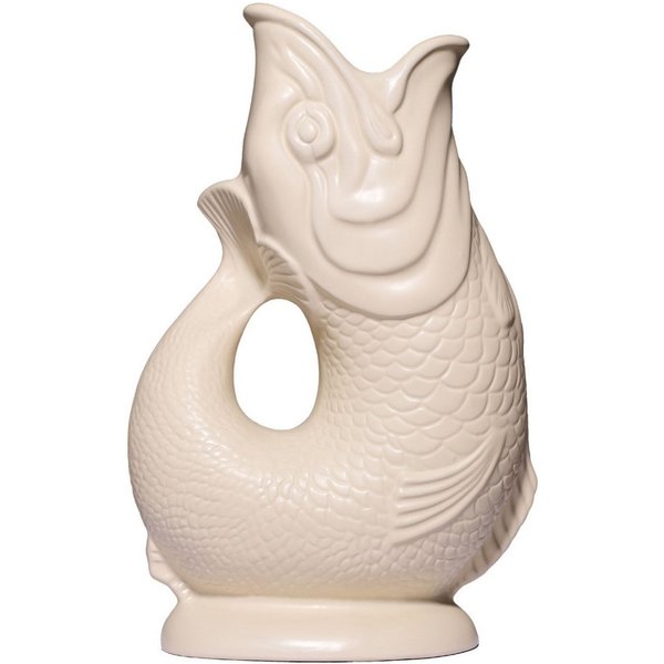 Gluckigluck Wasserkaraffe, (Original Gluggle Jug aus England), mit Gluckergeräusch, handgefertigt, ikonisches Fisch-Design, 1,2 L
