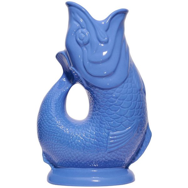 Gluckigluck Wasserkaraffe, (Original Gluggle Jug aus England), mit Gluckergeräusch, handgefertigt, ikonisches Fisch-Design, 1,2 L