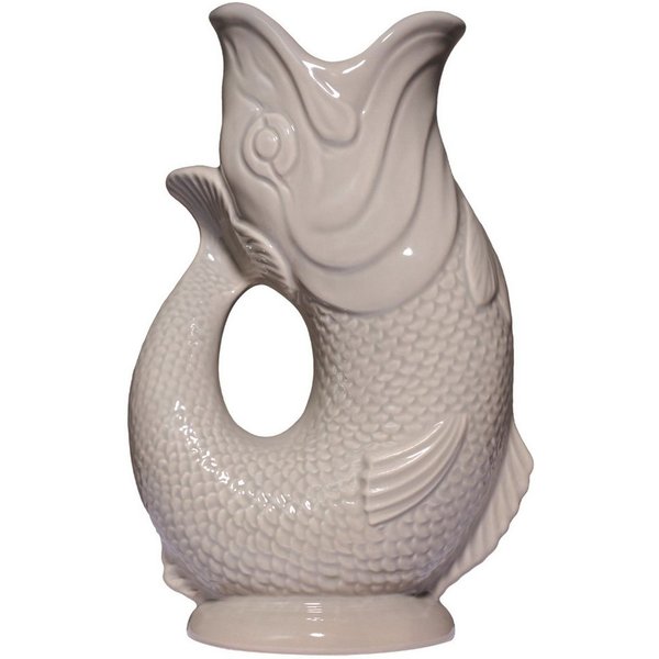 Gluckigluck Wasserkaraffe, (Original Gluggle Jug aus England), mit Gluckergeräusch, handgefertigt, ikonisches Fisch-Design, 1,2 L
