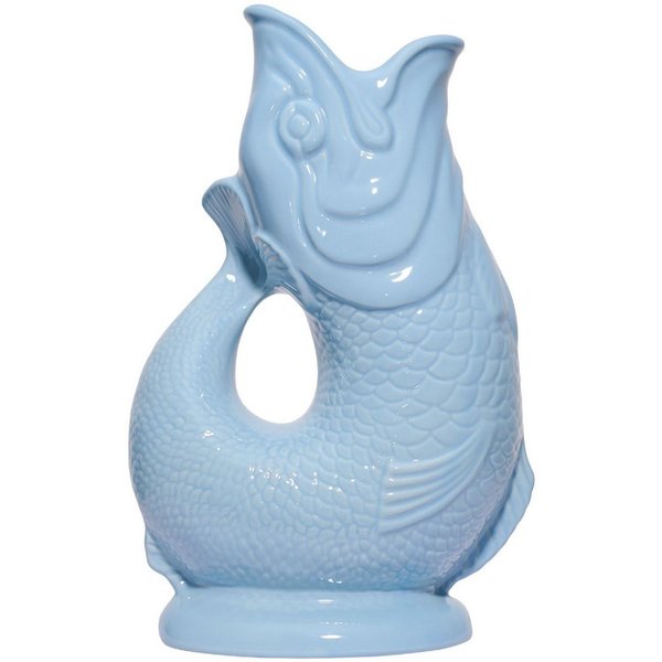 Gluckigluck Wasserkaraffe, (Original Gluggle Jug aus England), mit Gluckergeräusch, handgefertigt, ikonisches Fisch-Design, 1,2 L