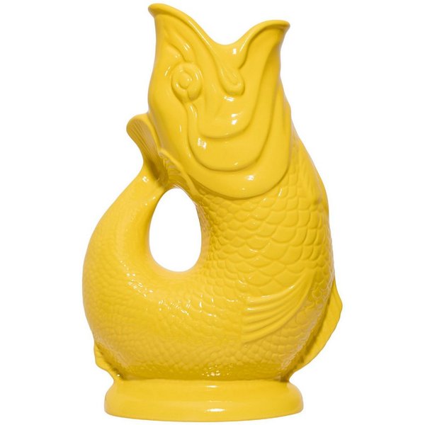 Gluckigluck Wasserkaraffe, (Original Gluggle Jug aus England), mit Gluckergeräusch, handgefertigt, ikonisches Fisch-Design, 1,2 L
