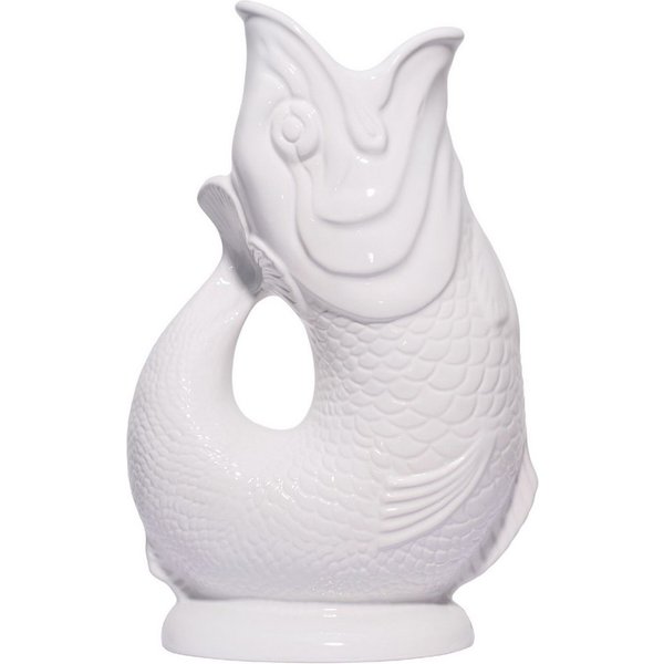 Gluckigluck Wasserkaraffe, (Original Gluggle Jug aus England), mit Gluckergeräusch, handgefertigt, ikonisches Fisch-Design, 1,2 L