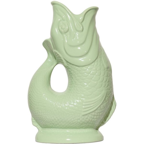 Gluckigluck Wasserkaraffe, (Original Gluggle Jug aus England), mit Gluckergeräusch, handgefertigt, ikonisches Fisch-Design, 1,2 L