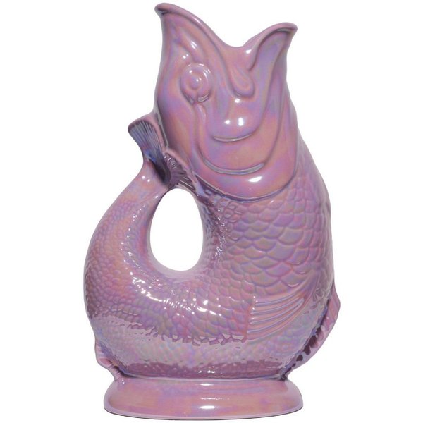 Gluckigluck Wasserkaraffe, (Original Gluggle Jug aus England), mit Gluckergeräusch, handgefertigt, ikonisches Fisch-Design, 1,2 L