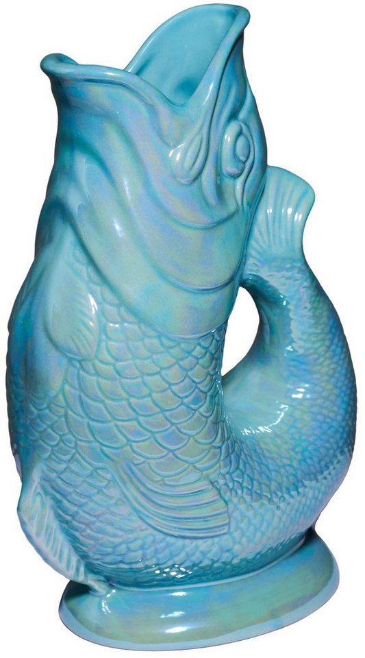 Gluckigluck Wasserkaraffe, (Original Gluggle Jug aus England), mit Gluckergeräusch, handgefertigt, ikonisches Fisch-Design, 1,2 L – Bild 2 von 3