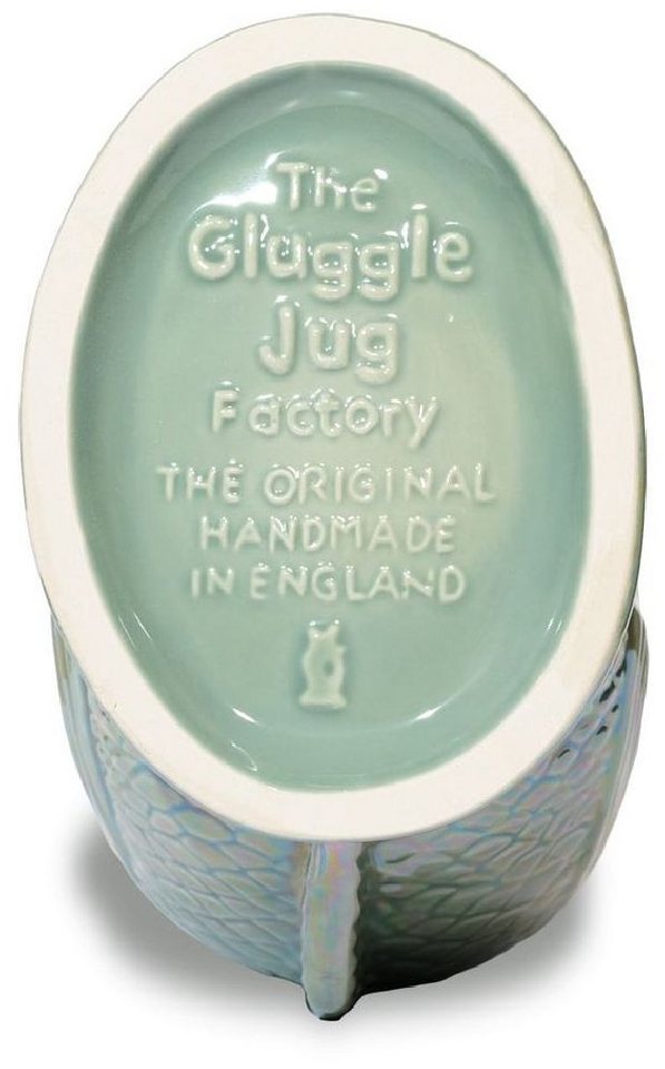 Gluckigluck Wasserkaraffe, (Original Gluggle Jug aus England), mit Gluckergeräusch, handgefertigt, ikonisches Fisch-Design, 1,2 L – Bild 3 von 3