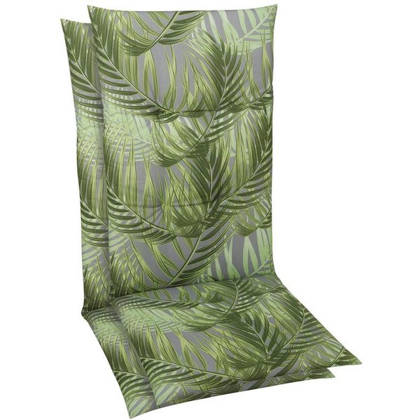 GO-DE Hochlehnerauflage, (Set, 2 St., Set mit 2 Hochlehnerauflagen), Maße ca.: 48 cm x 5 cm x 118 cm