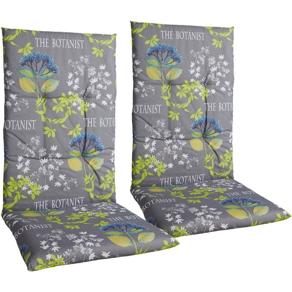 GO-DE Hochlehnerauflage Lima, (Set, 2 St., Set mit 2 Hochlehnerauflagen, OTTOs Choice), Maße ca.: 48 cm x 5 cm x 118 cm