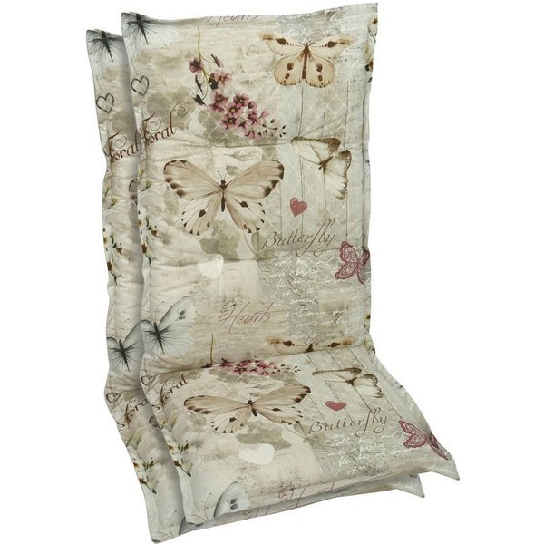 GO-DE Hochlehnerauflage, (Set, 2 St), 50 cm x 6 cm x 120 cm