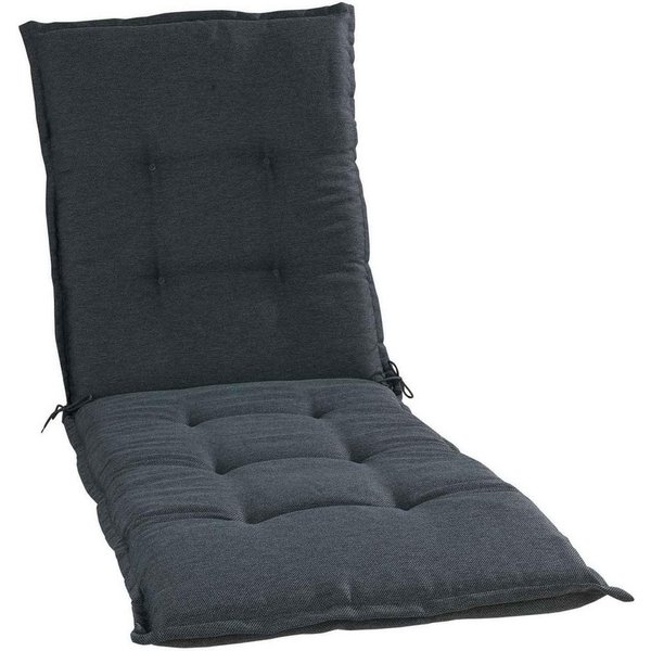 GO-DE Liegenauflage OREGNA, B 60 x L 190 cm, Grau, Gartenliegeauflage, Gartenauflage für Gartenliege
