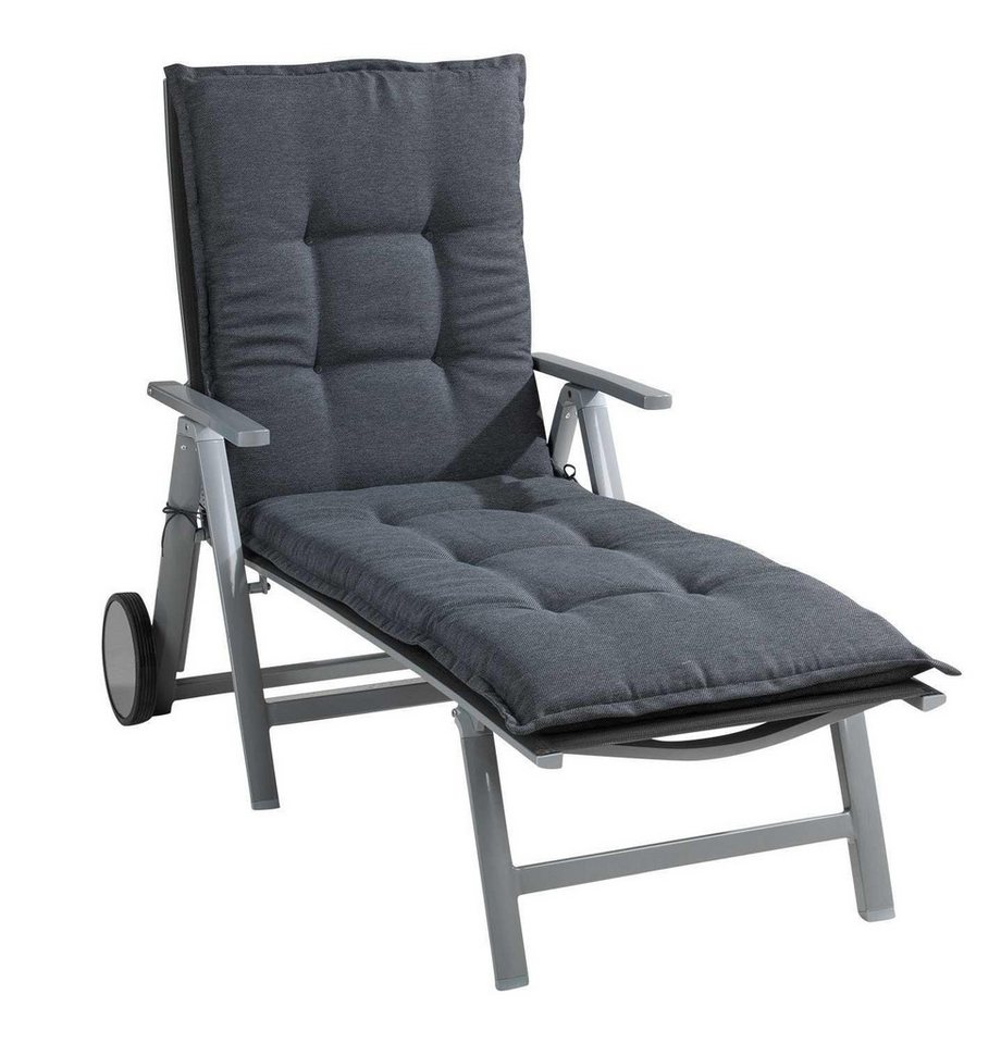 GO-DE Liegenauflage OREGNA, B 60 x L 190 cm, Grau, Gartenliegeauflage, Gartenauflage für Gartenliege – Bild 3 von 5