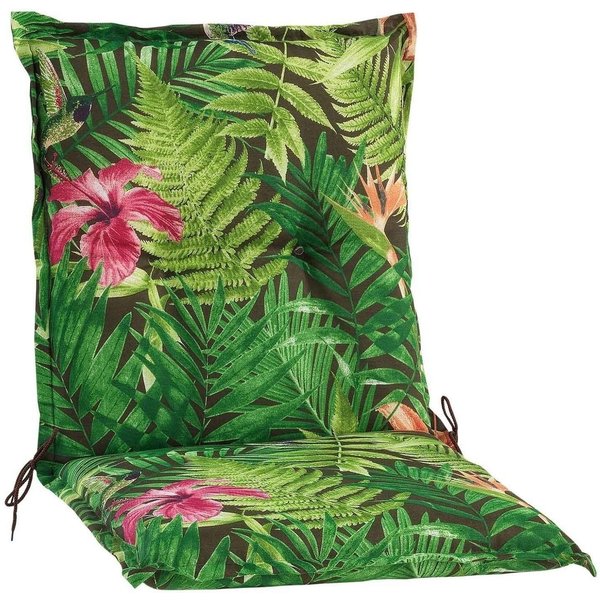 GO-DE Polsterauflage TROPICAL, 50 x 100 cm, Grün, für Niederlehnstühle, (1 St), Gartenstuhlauflage für Niederlehner
