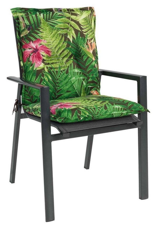 GO-DE Polsterauflage TROPICAL, 50 x 100 cm, Grün, für Niederlehnstühle, (1 St), Gartenstuhlauflage für Niederlehner – Bild 3 von 5