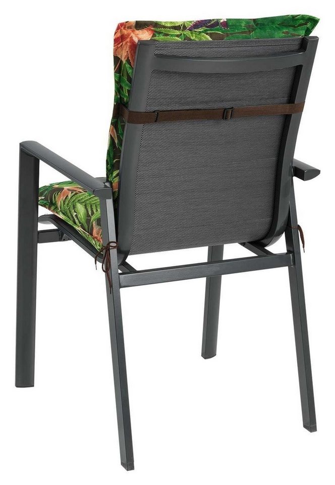 GO-DE Polsterauflage TROPICAL, 50 x 100 cm, Grün, für Niederlehnstühle, (1 St), Gartenstuhlauflage für Niederlehner – Bild 4 von 5