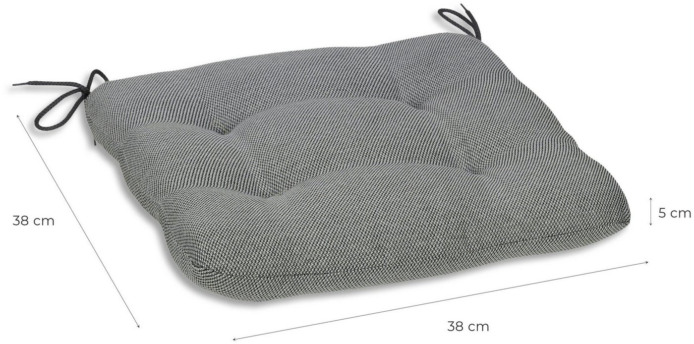 GO-DE Sitzkissen Carina, 2er Set, 38x38x5 cm, wasserabweisend – Bild 3 von 4