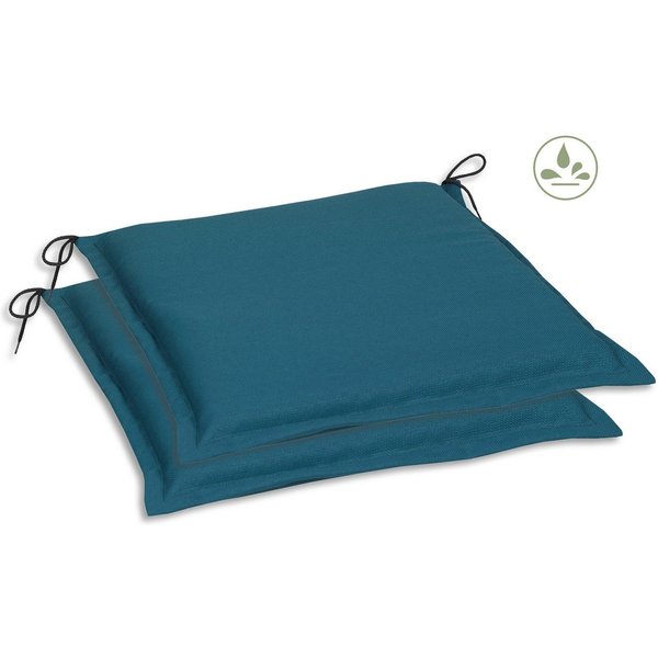 GO-DE Sitzkissen Dora, 2er Set, 47x5x45 cm, wasserabweisend