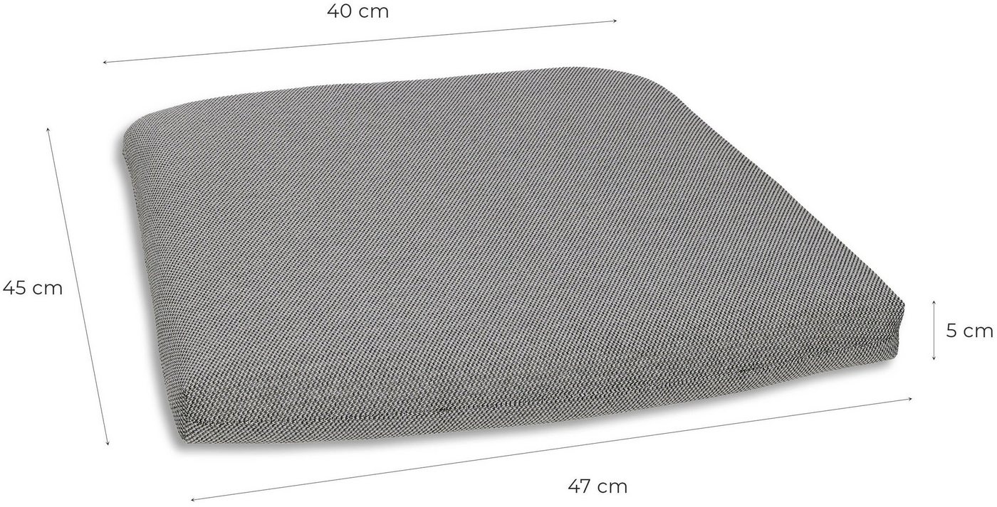 GO-DE Sitzkissen Selina, 2er Set, 40x5x45 cm, wasserabweisend – Bild 3 von 4