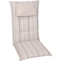 GO-DE TEXTIL Gartenauflage Wendauflage (2er Set Hochlehner, Beige)