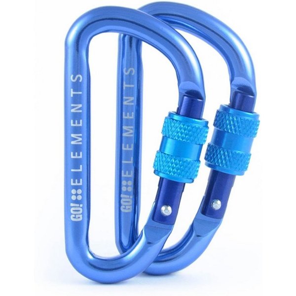 GO!elements Karabiner Micro 6, (2Stück), Schlüsselanhänger Mini Karabinerhaken klein mit Schraubverschluss