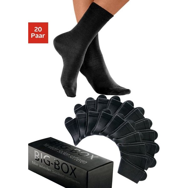 Go in Basicsocken Damensocken in der Großpackung (Box, 20-Paar, Gr. 35-38 bis 39-42) in der Big-Box