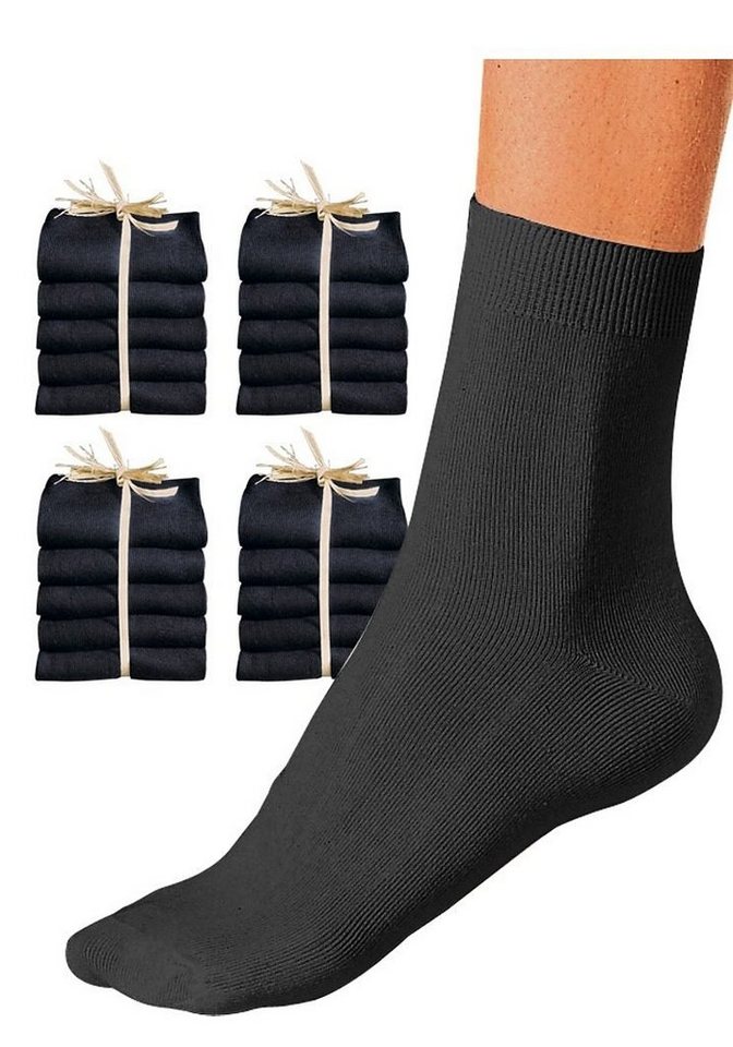 Go in Socken Damen Basic Strümpfe ganz uni, weiches Bündchen (Packung, 20-Paar) in der Großpackung – Bild 3 von 4