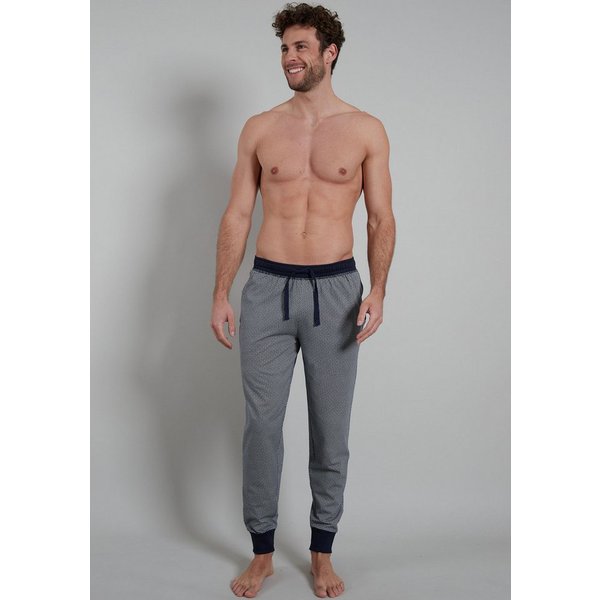 GÖTZBURG Loungehose Brooklyn Baumwolle, Seitentaschen, bequem, weich, mit Muster