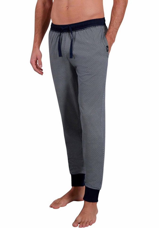 GÖTZBURG Loungehose Brooklyn Baumwolle, Seitentaschen, bequem, weich, mit Muster – Bild 3 von 5