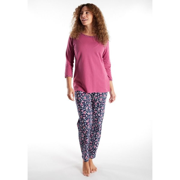 GÖTZBURG Pyjama 3/4 Arm, Rundhalsausschnitt, mit Motiv, Baumwolle