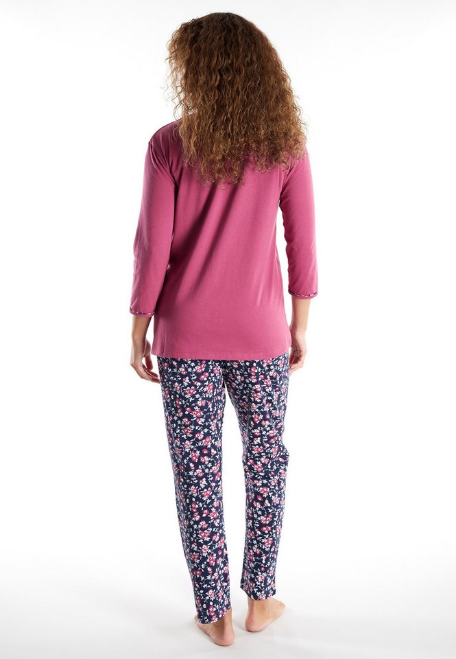 GÖTZBURG Pyjama 3/4 Arm, Rundhalsausschnitt, mit Motiv, Baumwolle – Bild 3 von 5