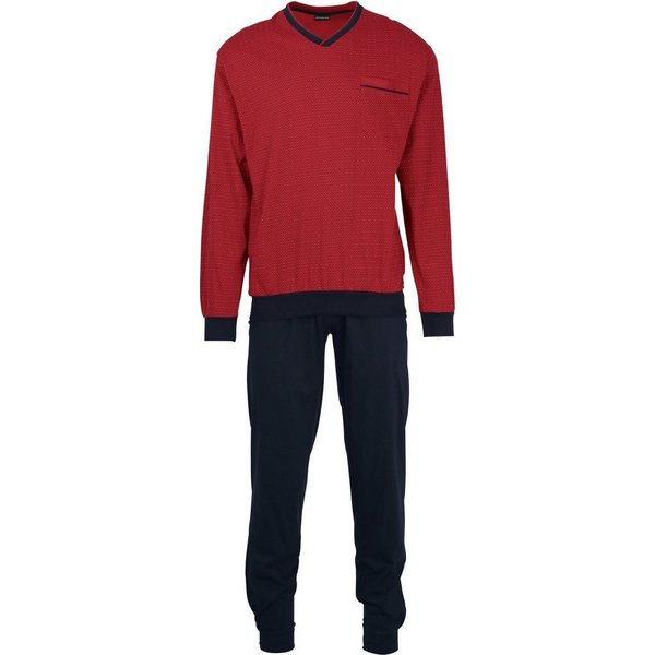 GÖTZBURG Pyjama Herren-Schlafanzug Single-Jersey gemustert