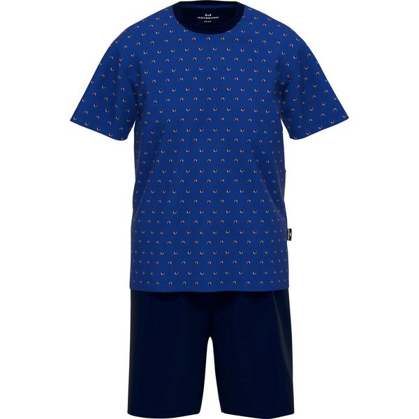 GÖTZBURG Pyjama Herren-Shorty Single-Jersey gemustert