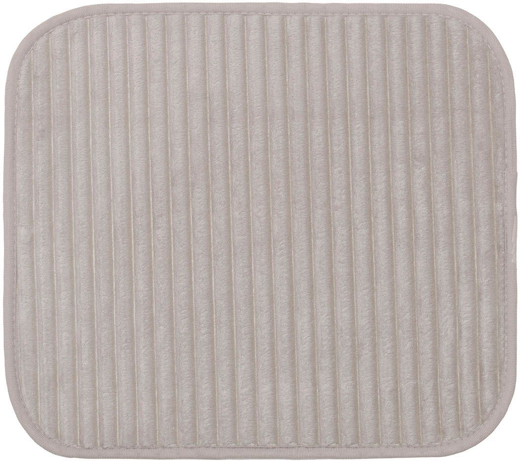 Gözze Badematte Berlin, Höhe 7 mm, rutschhemmend beschichtet, fußbodenheizungsgeeignet, Polyester, rechteckig, Badteppich, Uni Farben, Cord Optik, waschbar – Bild 2 von 5