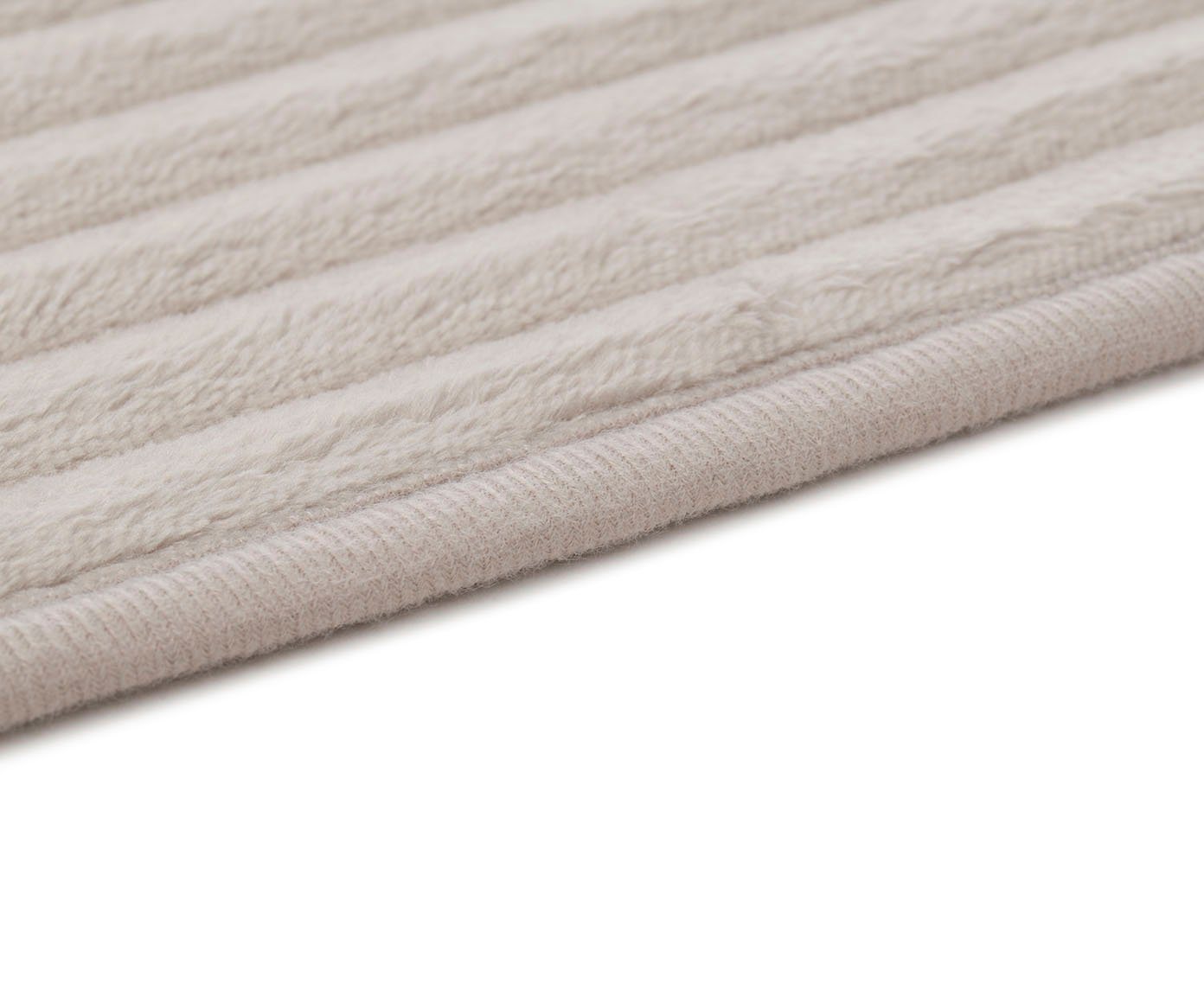 Gözze Badematte Berlin, Höhe 7 mm, rutschhemmend beschichtet, fußbodenheizungsgeeignet, Polyester, rechteckig, Badteppich, Uni Farben, Cord Optik, waschbar – Bild 4 von 5