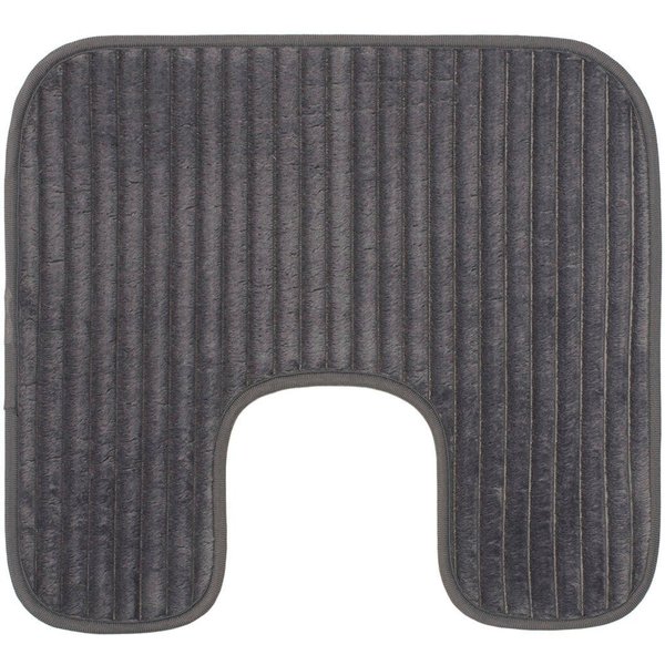 Gözze Badematte Berlin, Höhe 7 mm, rutschhemmend beschichtet, fußbodenheizungsgeeignet, Polyester, rechteckig, Badteppich, Uni Farben, Cord Optik, waschbar