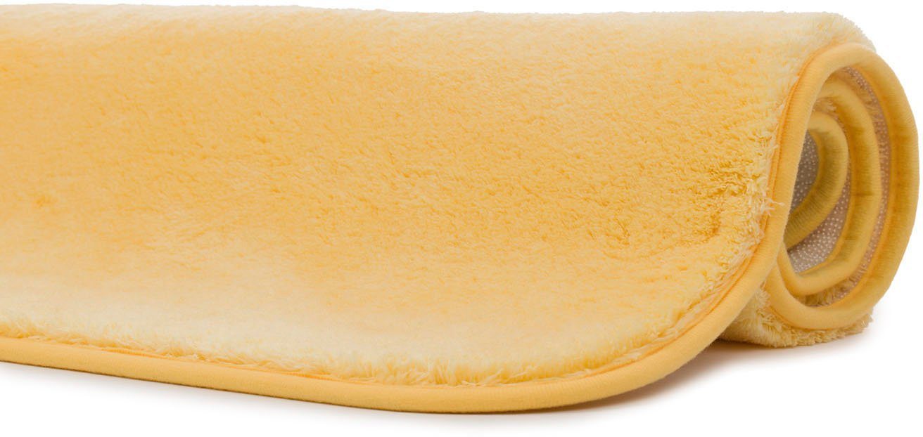 Gözze Badematte Rio Premium, Höhe 18 mm, rutschhemmend beschichtet, schnell trocknend, fußbodenheizungsgeeignet, Polyester, rechteckig, Badteppich, Uni Farben,  – Bild 3 von 5