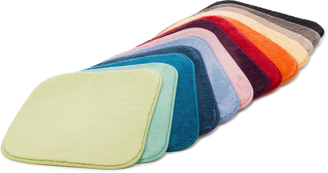 Gözze Badematte Rio Premium, Höhe 18 mm, rutschhemmend beschichtet, schnell trocknend, fußbodenheizungsgeeignet, Polyester, rund, Badteppich, Uni Farben, waschb – Bild 4 von 5