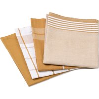 Gözze Geschirrtuch Geschirrtücher, Des. 60057, (Set, 4-tlg), kariert, gestreift und unifarben