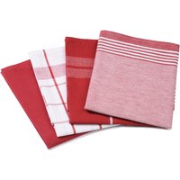 Gözze Geschirrtuch Geschirrtücher, Des. 60057, (Set, 4-tlg), kariert, gestreift und unifarben